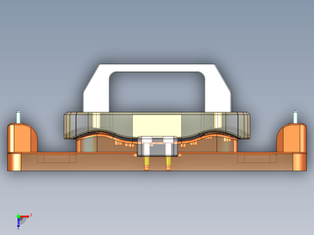 简易遥控器外观件贴膜治具俯视图