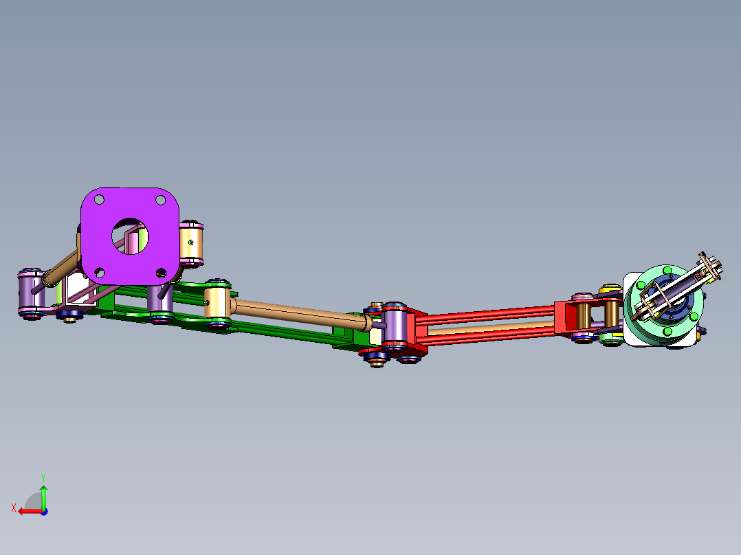 多联型气动平衡机器人后视图