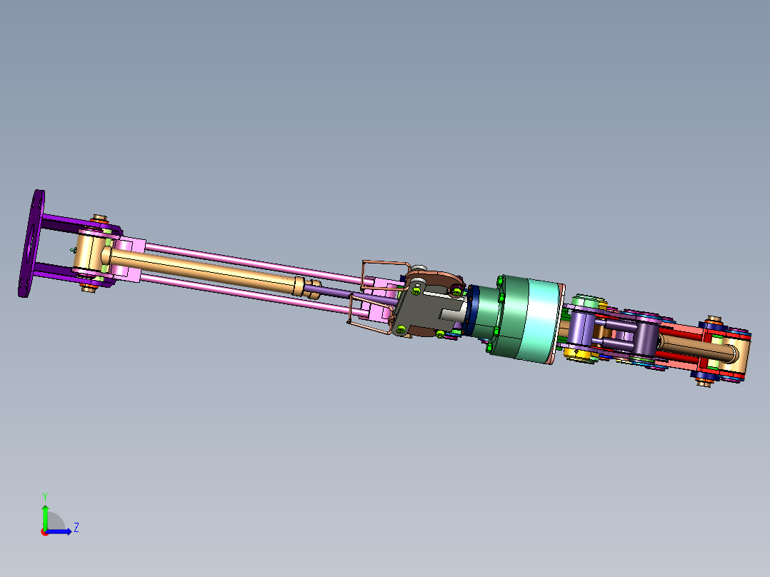 多联型气动平衡机器人左视图
