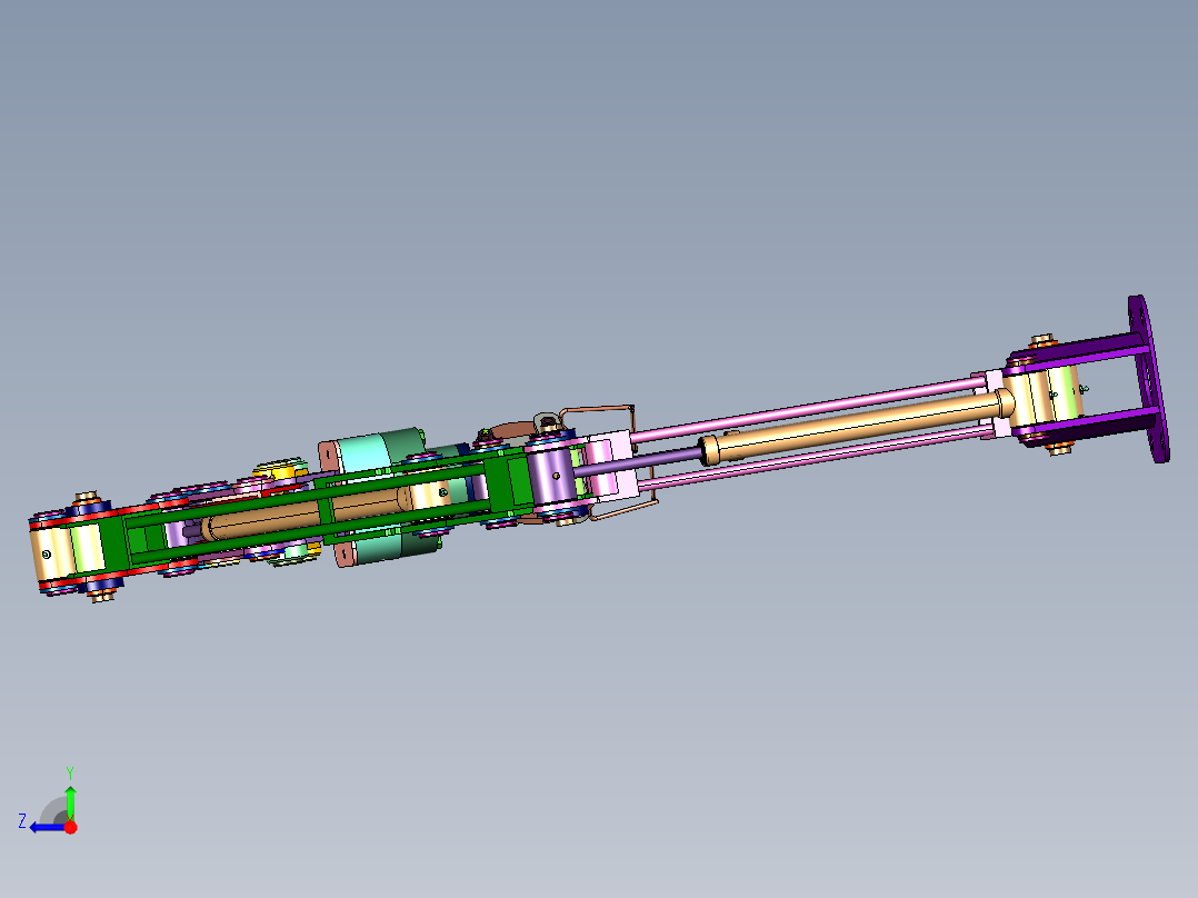 多联型气动平衡机器人右视图