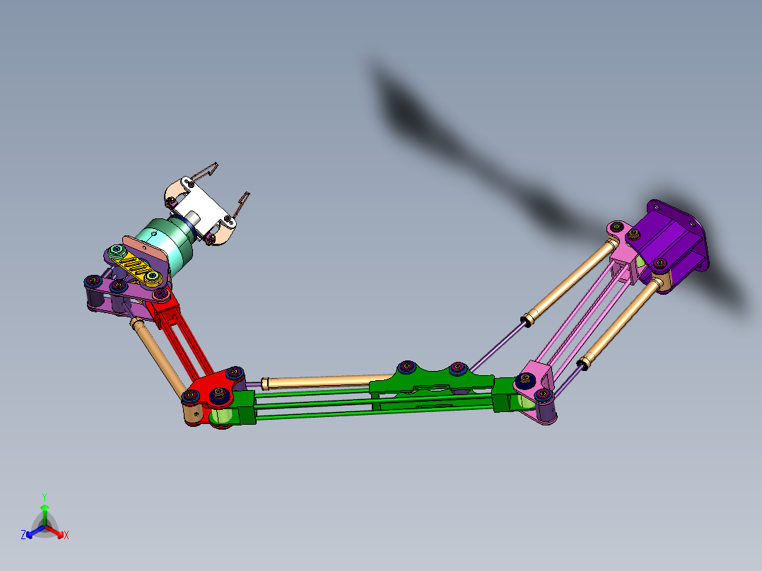 多联型气动平衡机器人正等轴测图