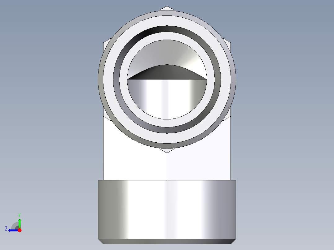 卡套式工业通用硬管接头EO_Union_elbow_W18LCFX右视图