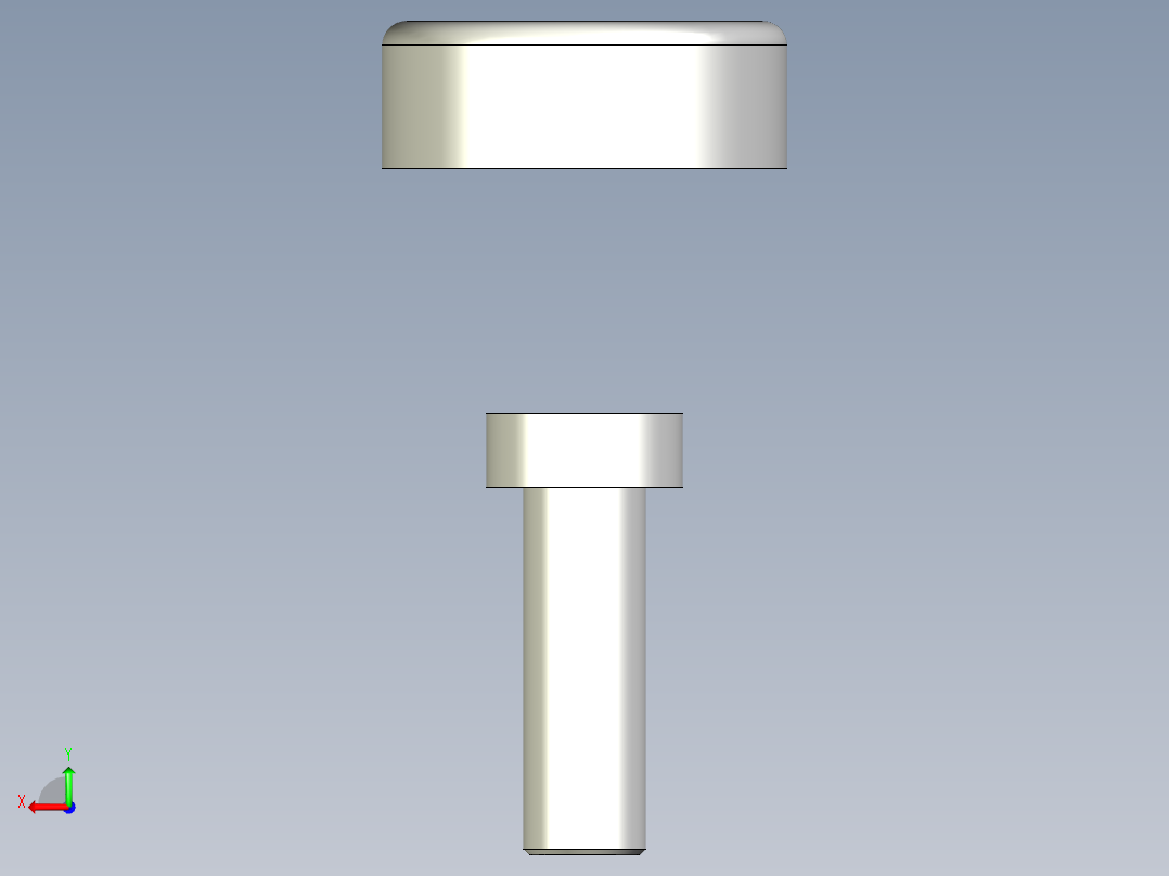 單一取手不銹鋼蓋與螺絲ER-3D多系列多零件图纸模型后视图