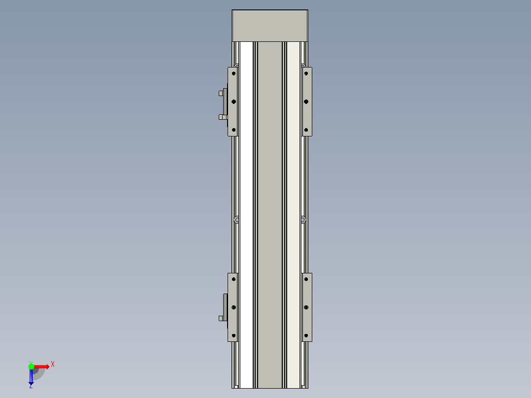 直线模组LHAT10-CA-S250-D-C3设计图纸俯视图