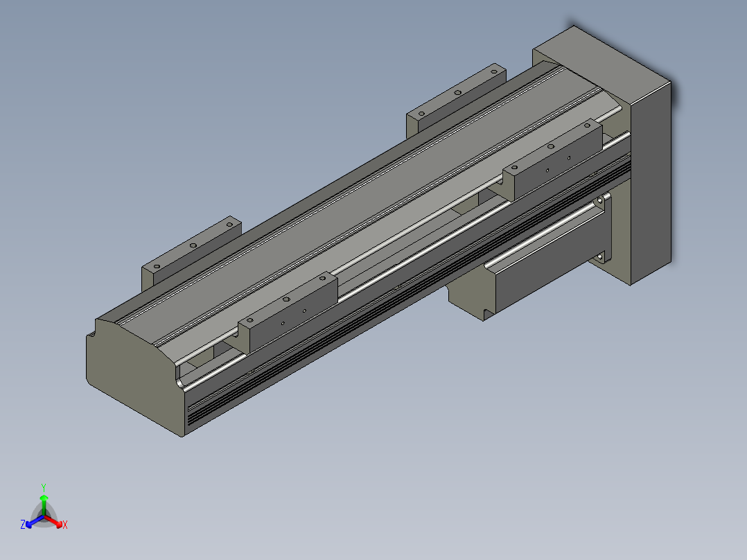 直线模组LHAT10-CA-S250-D-C3设计图纸正等轴测图