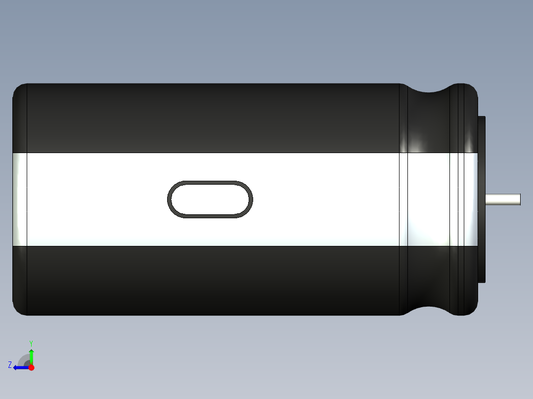 无源元件封装-CAP_RAD_D16x31.5_POL_BK右视图