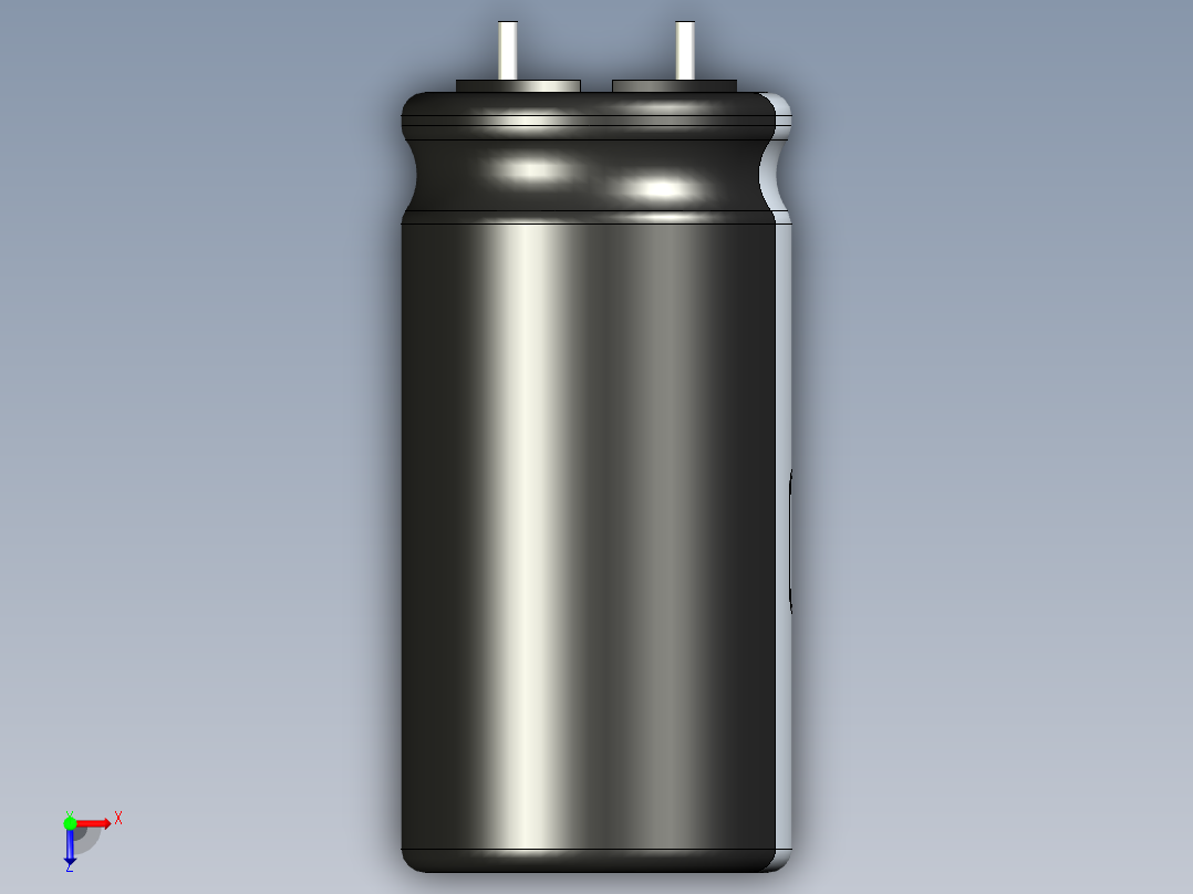 无源元件封装-CAP_RAD_D16x31.5_POL_BK俯视图