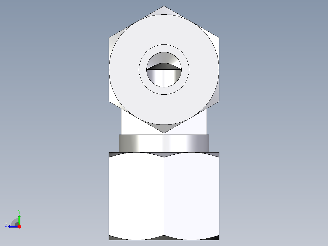 卡套式工业通用硬管接头EO_Union_elbow_W10S71右视图