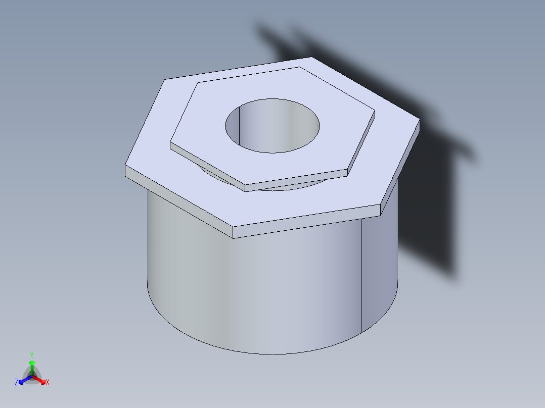 聚氯乙烯配件16A-Sch80_ReducerBushing_SxSPIG_837-335FB_Sch80PVC_Flush Style Reducer Bushing (SxSPG)正等轴测图