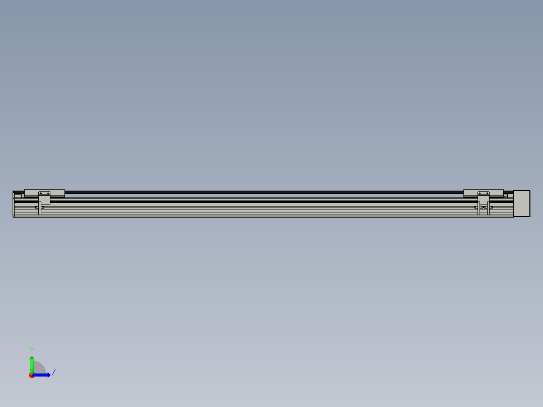 直线模组WG-LHA12-S1300-L设计图纸左视图