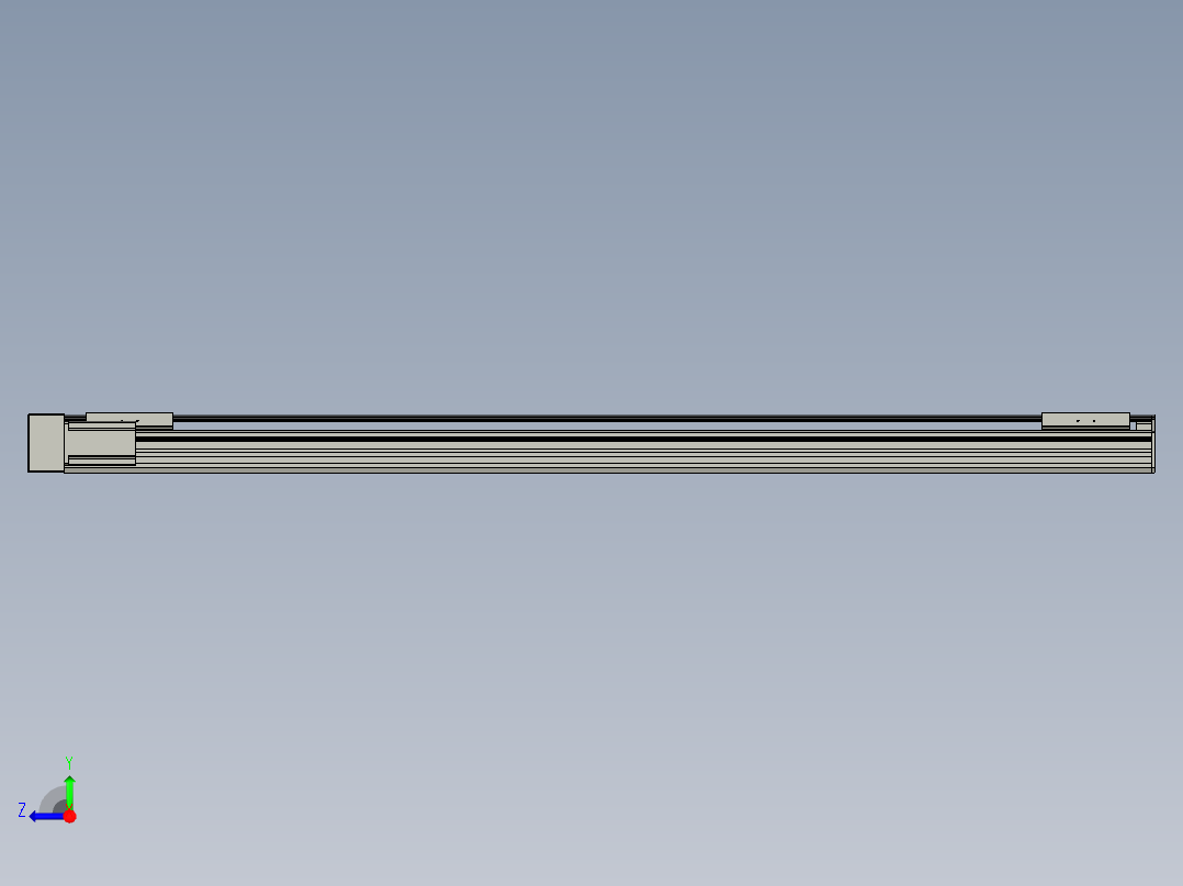 直线模组WG-LHA12-S1300-L设计图纸右视图