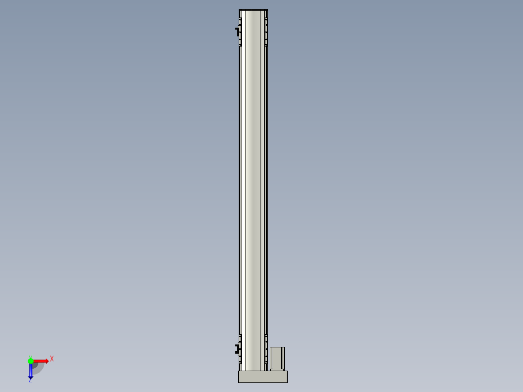 直线模组WG-LHA12-S1300-L设计图纸俯视图