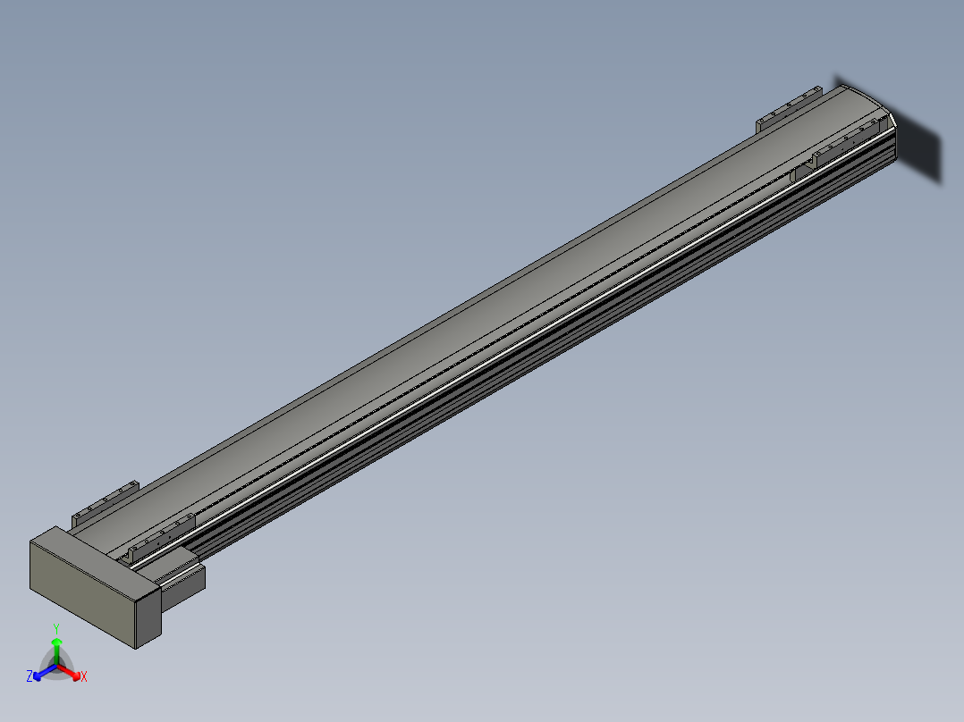 直线模组WG-LHA12-S1300-L设计图纸正等轴测图