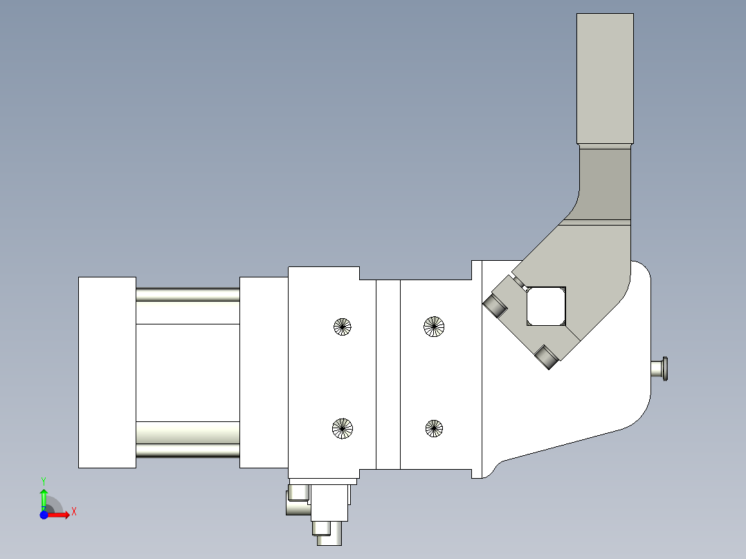 德克斯TUNKERS气缸数模V50.1 A12 T12 5~44 GRAD前视图
