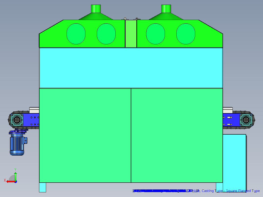 复用型空气过滤器外框剖光除胶设备Creo后视图