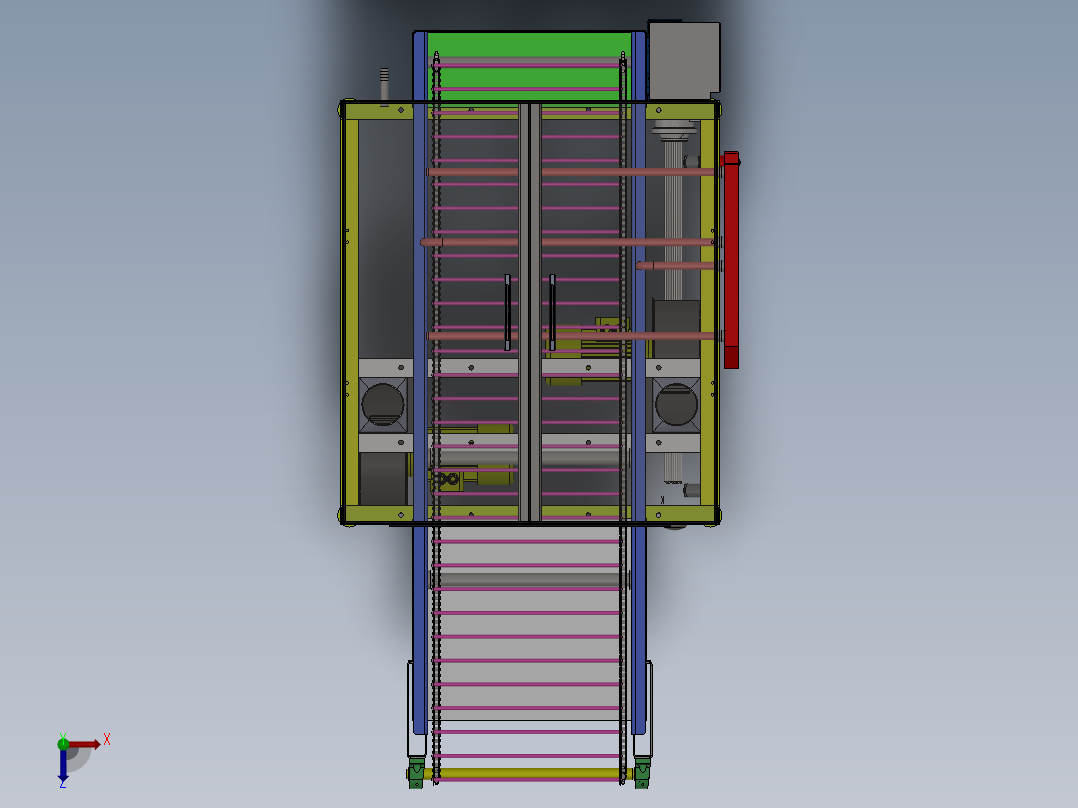 流水线风干机sw18可编辑俯视图