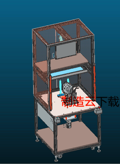 U375折叠力测试设备、沃尔沃车灯折叠力测试机3D模型