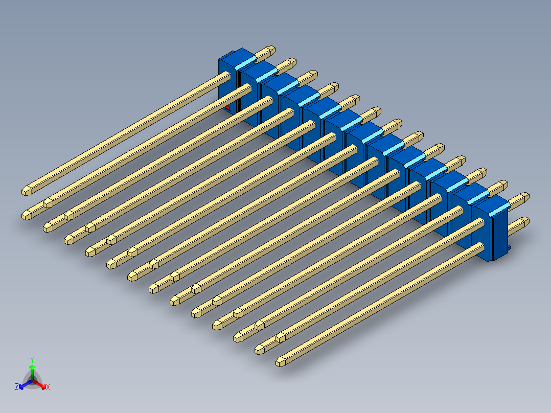 彩色公头100mil（2.54mm）系列-DS1021_blue_2x13p_100mil_Type43_rev1.0