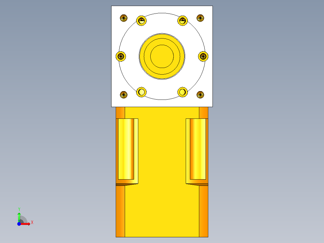 换向器PW70双轴 PLX60-L1 14-50-70-M4.stp前视图
