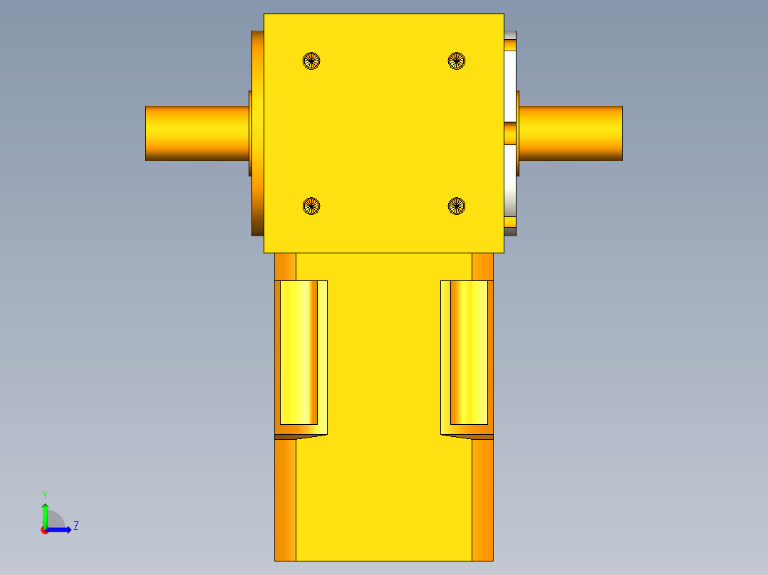 换向器PW70双轴 PLX60-L1 14-50-70-M4.stp左视图