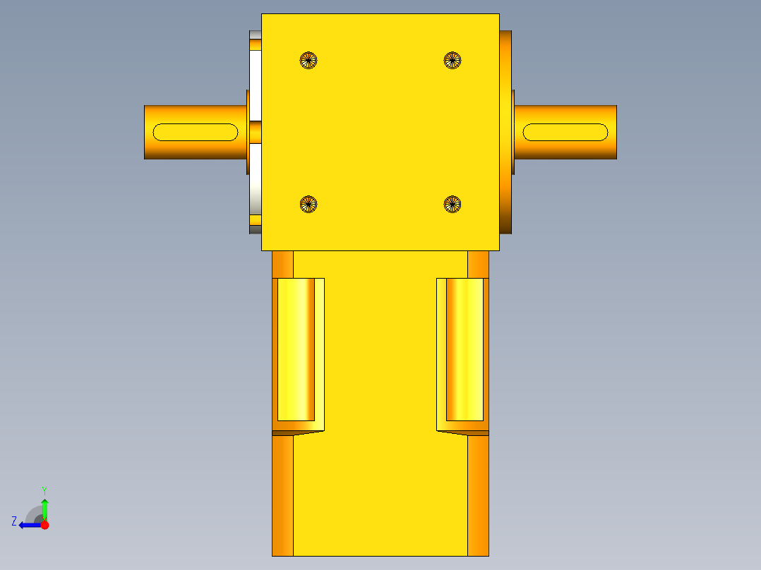 换向器PW70双轴 PLX60-L1 14-50-70-M4.stp右视图