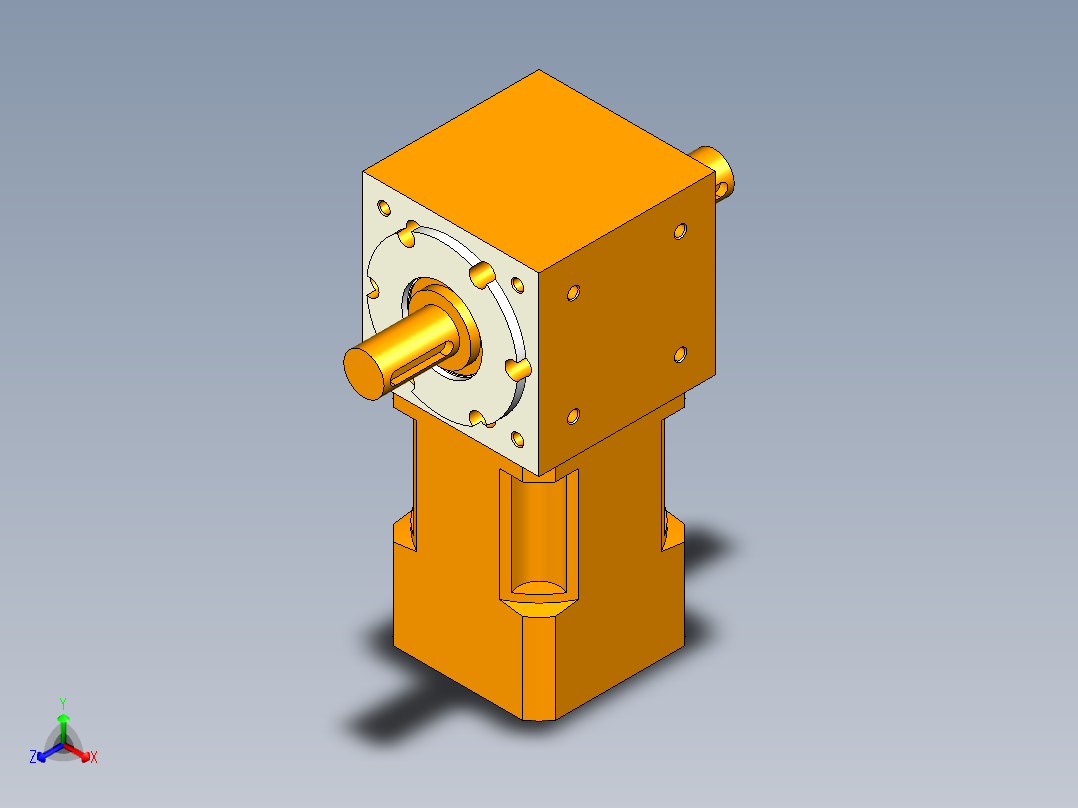换向器PW70双轴 PLX60-L1 14-50-70-M4.stp正等轴测图