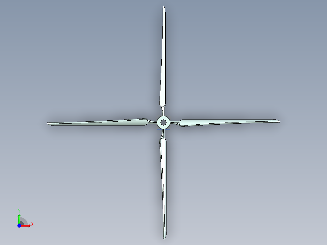 直升飞机 飞机模型设计 (2)前视图