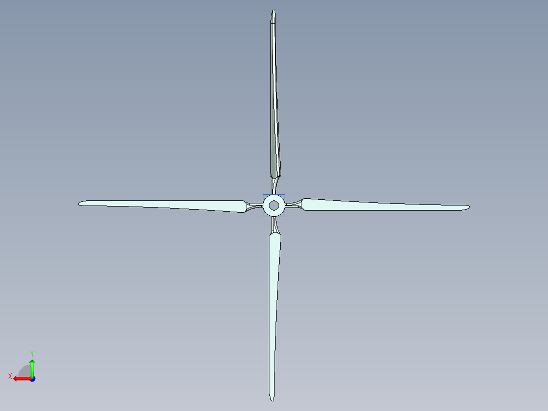 直升飞机 飞机模型设计 (2)后视图