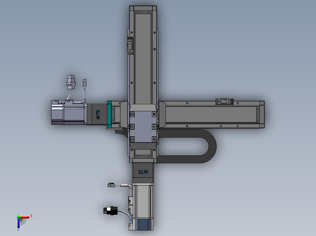 内嵌直交机械手XYG系列XYG330-F3俯视图