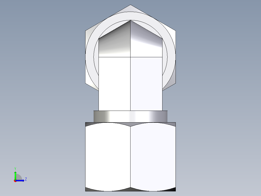 卡套式工业通用硬管接头EO_Union_elbow_W14SCF左视图
