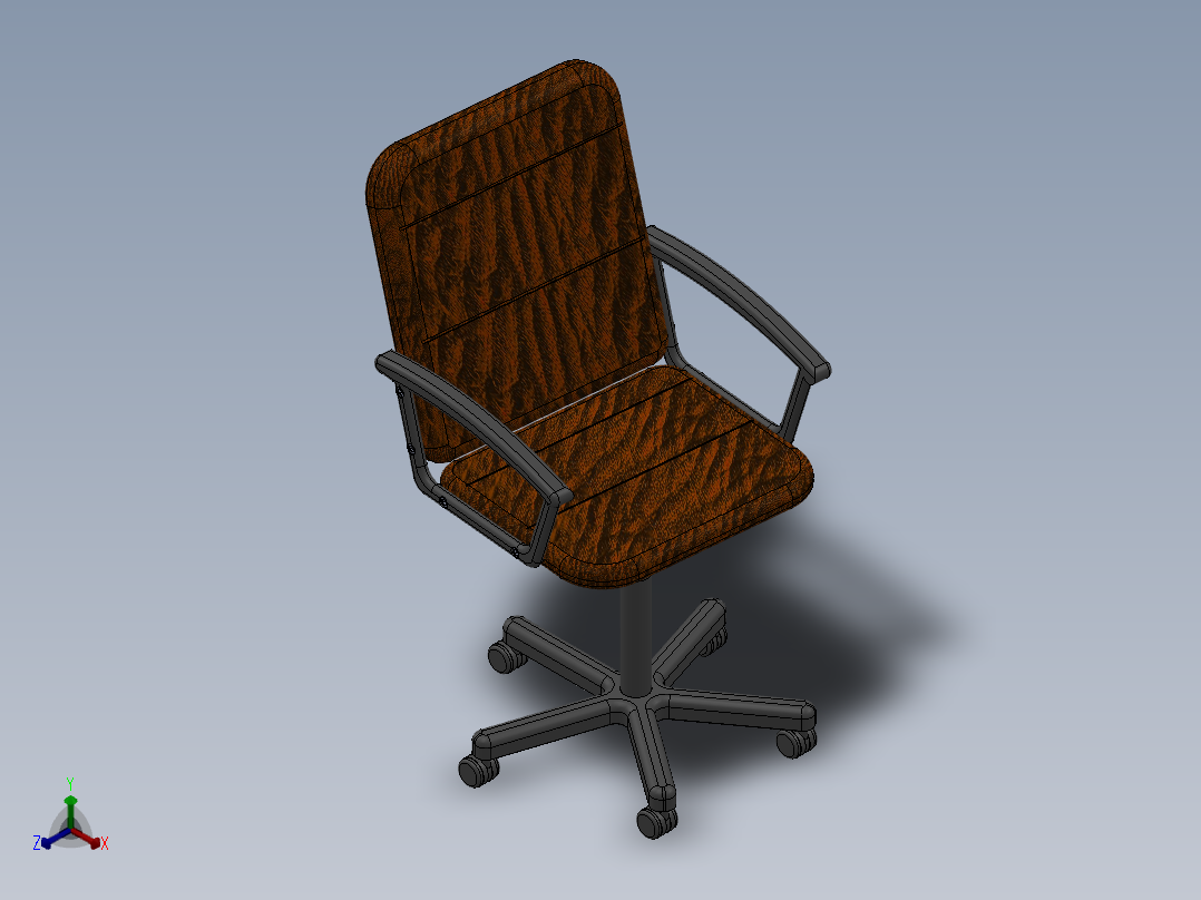 桌椅各类家具 (359)正等轴测图