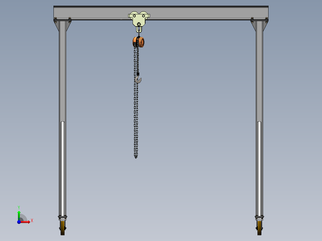 龙门起重机前视图