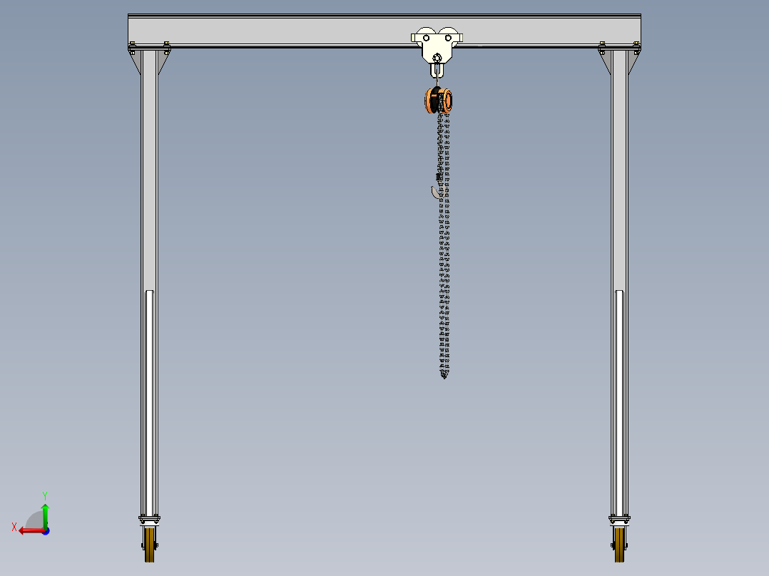 龙门起重机后视图