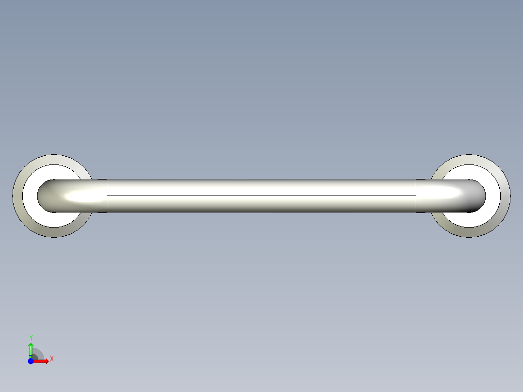 取手(不銹鋼)EB(B)-3D多系列多零件图纸模型前视图