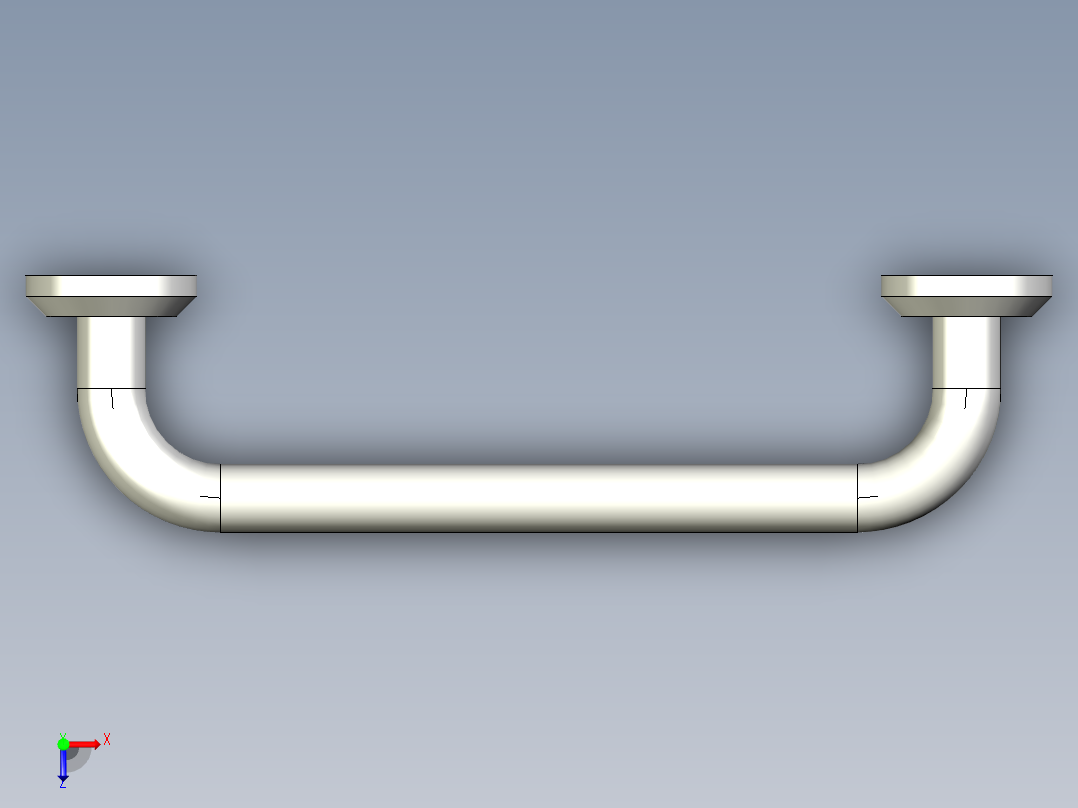 取手(不銹鋼)EB(B)-3D多系列多零件图纸模型俯视图