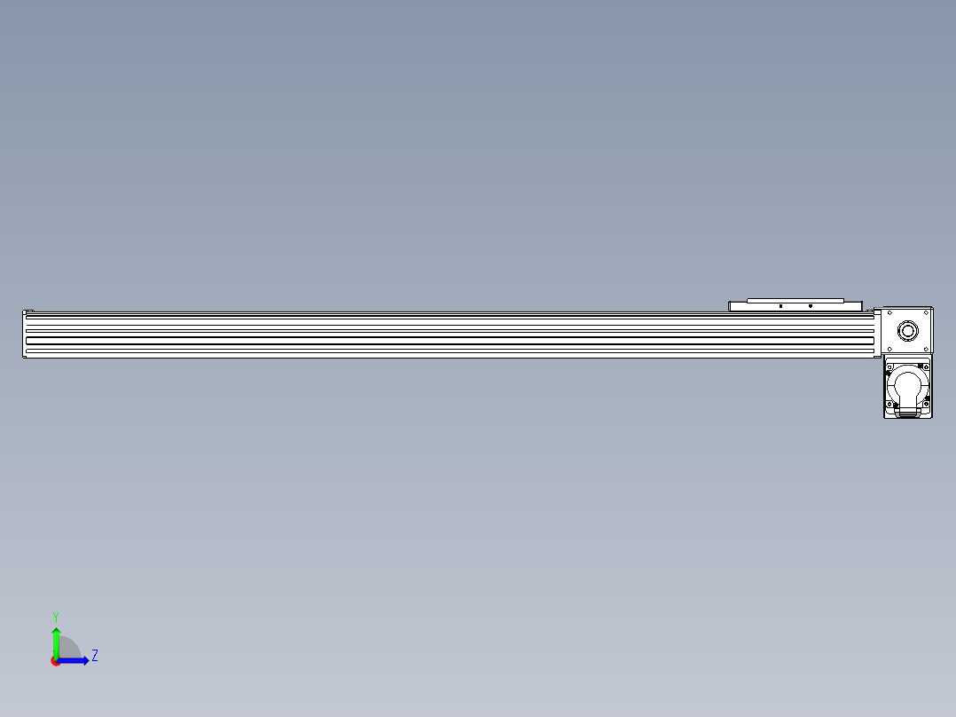 同步带全封闭直线模组TPA-HCB-14D-120-L900-RP-C-P40-N3左视图