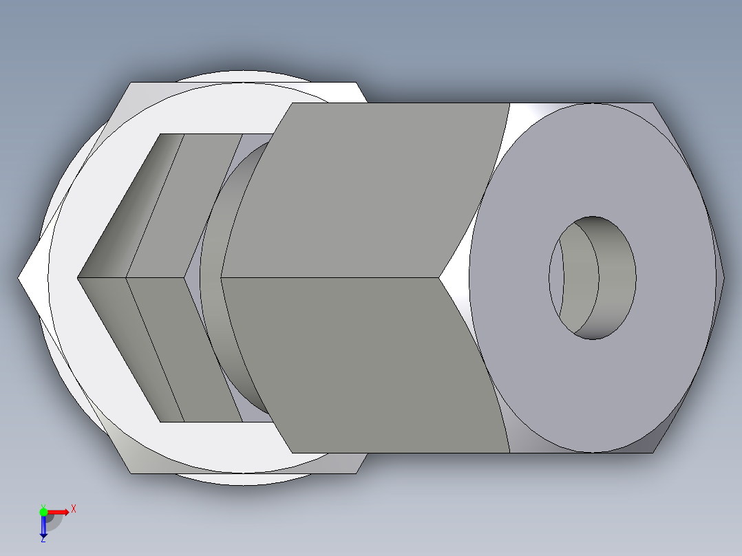 卡套式工业通用硬管接头EO_Adjustable_locknut_45_deg_elbow_VEE06SRCF俯视图