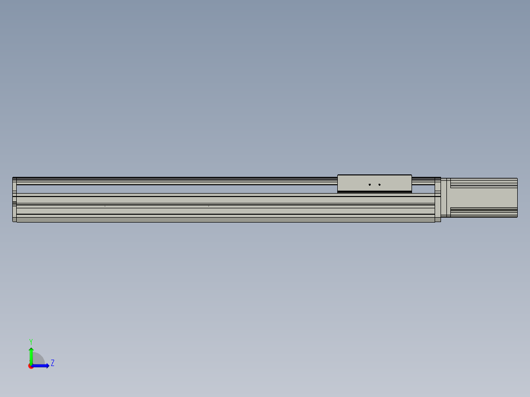 东锦丝杆传动-直线滑台模组DH170-C-L10-S600-BC-P750W-C3左视图