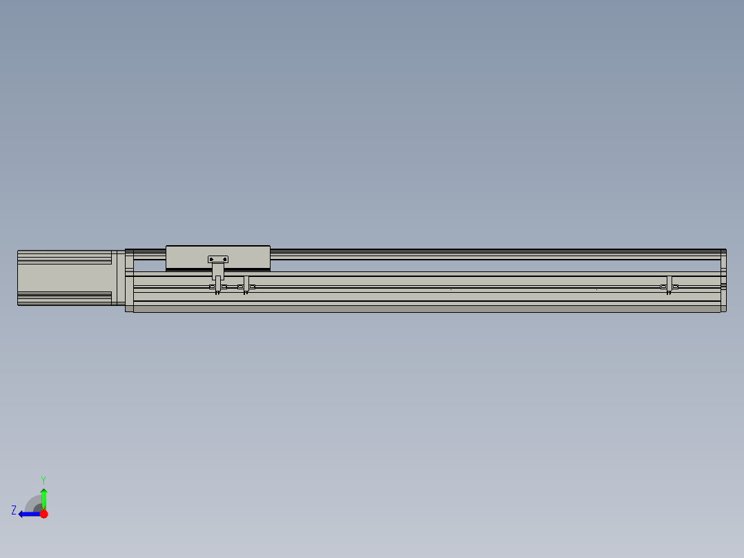 东锦丝杆传动-直线滑台模组DH170-C-L10-S600-BC-P750W-C3右视图