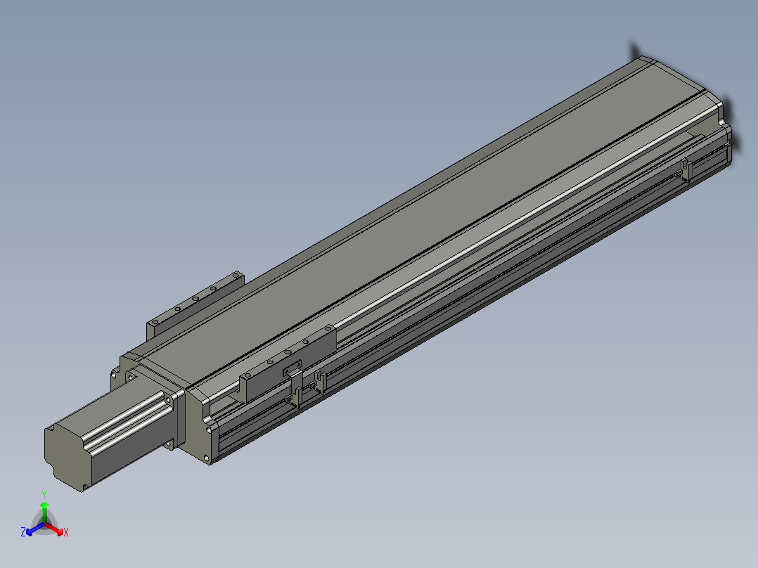 东锦丝杆传动-直线滑台模组DH170-C-L10-S600-BC-P750W-C3正等轴测图