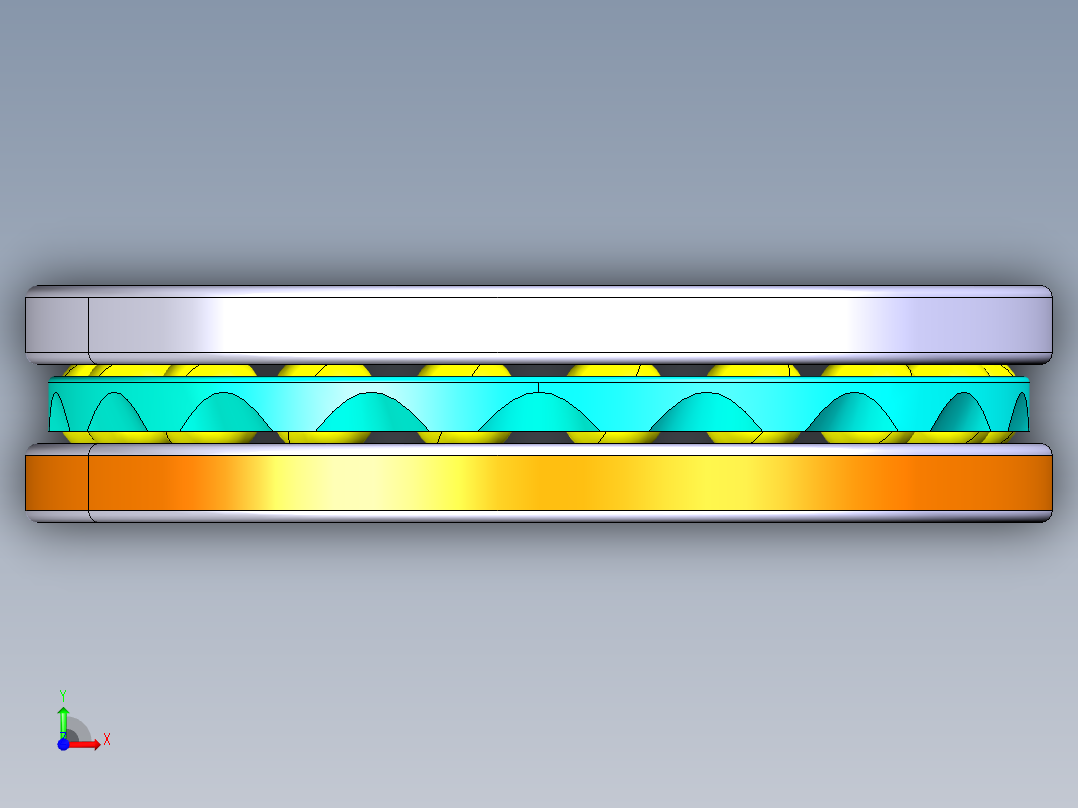 平面推力球轴承51107前视图