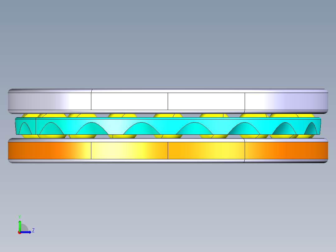 平面推力球轴承51107左视图