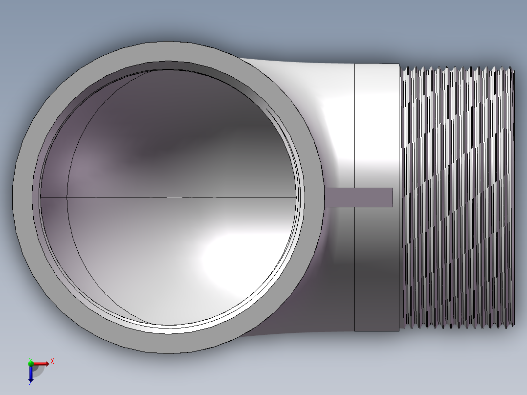 弯头-等径内外丝 DN65俯视图