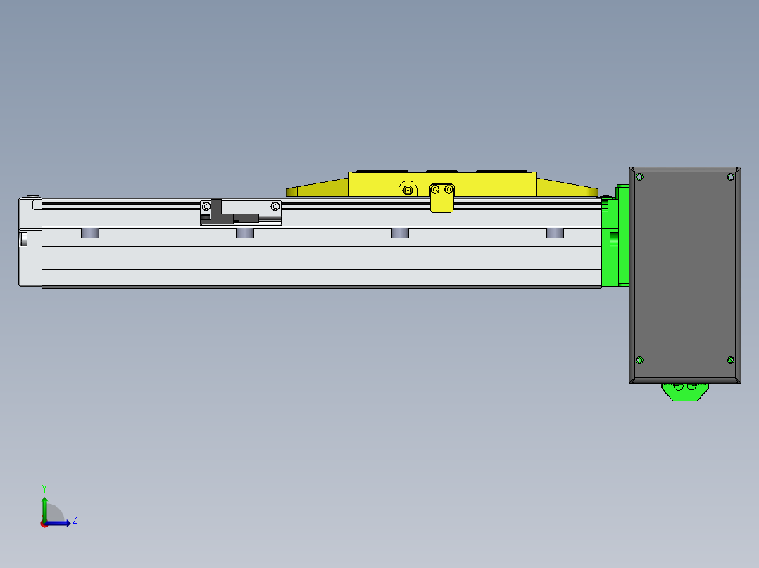 GTA内嵌同步带全封闭GTA12-LD-60步进左视图