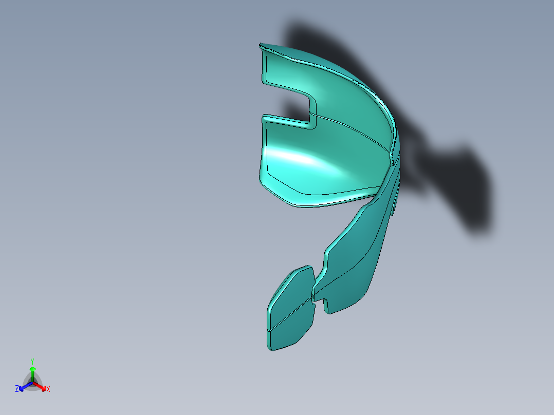 带导轨的高性能汽车座椅正等轴测图