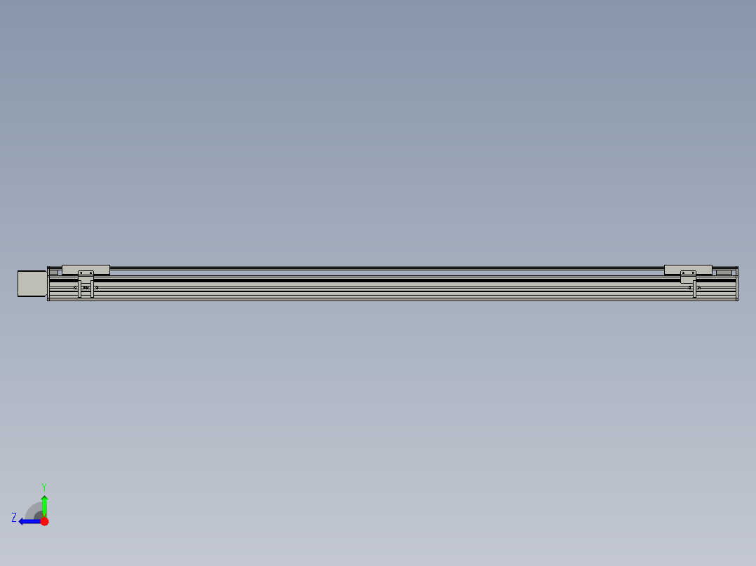 直线模组WG-LHB12-S1350-R(B)设计图纸右视图