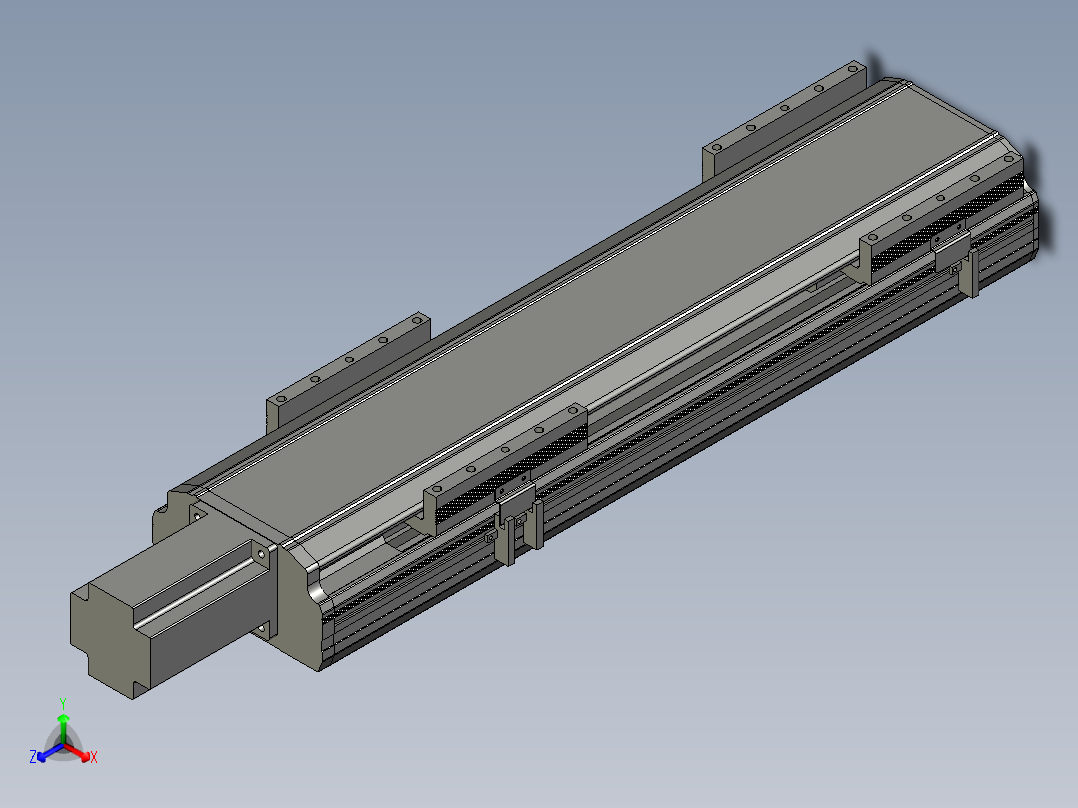 直线模组LHA17-S400-M设计图纸正等轴测图