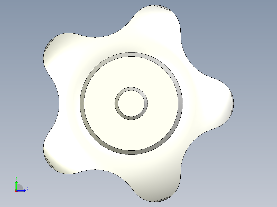 星型把手VC.192p-3D多系列多零件图纸模型左视图