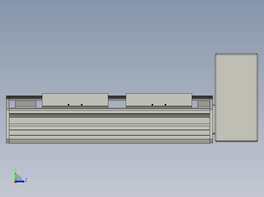 直线模组WG-LHB12-S100-LU设计图纸左视图