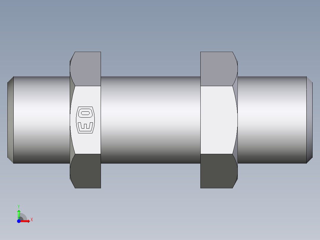 卡套式工业通用硬管接头EO_Bulkhead_union_SV08LOMD71前视图